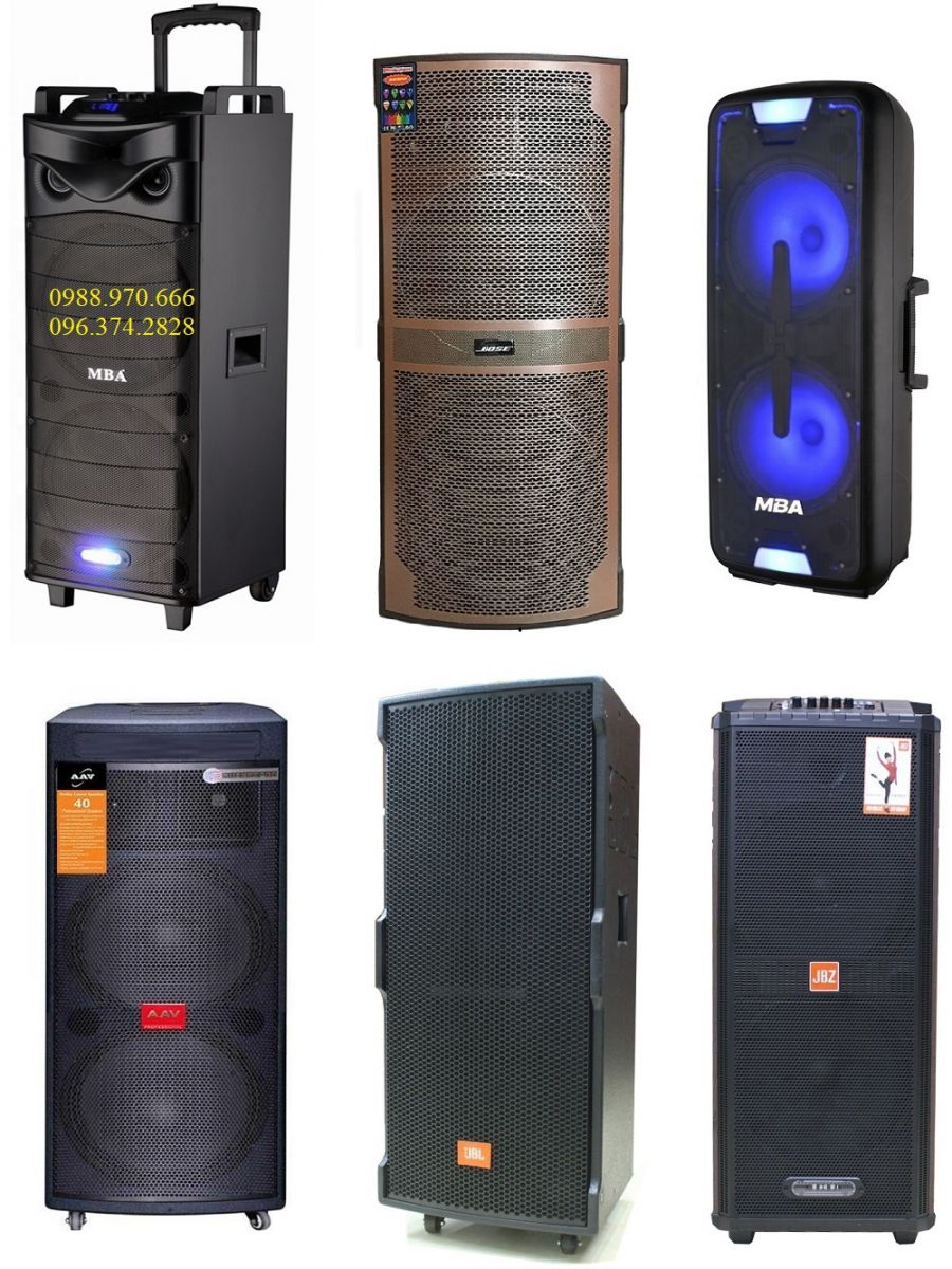 loa kéo 2 bass công suất lớn, chất lượng cao